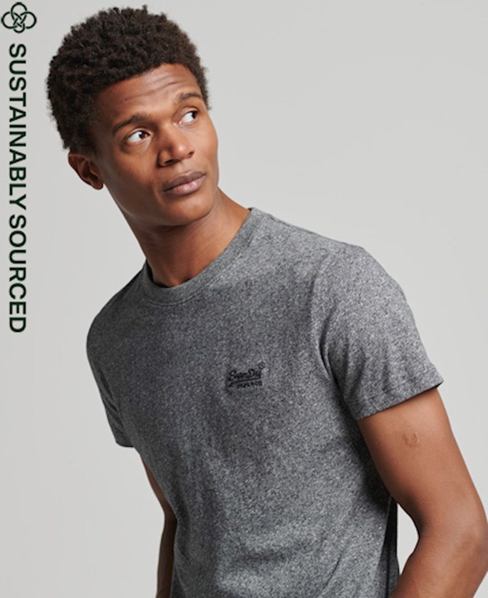 Superdry T-shirt Vintage Logo Emb Tee M1011245a Karst Mega Grit 4ao Mannen Grijs