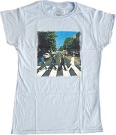 The Beatles Dames Tshirt -M- Abbey Road Blauw