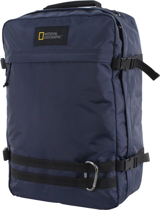 National Geographic 3 in 1 Handbagage Rugzak / Laptop Rugzak / Reistas / Weekendtas - 32 Liter (M) - Hybrid - Blauw