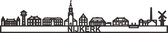 Skyline Nijkerk Zwart Mdf 130 Cm Wanddecoratie Voor Aan De Muur Met Tekst City Shapes
