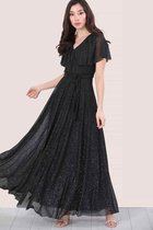 HASVEL-Zwarte Maxi jurk Dames - Maat S-Galajurk-Avondjurk-HASVEL-Black Maxi Dress Women - Size S-Prom Dress-Evening Dress