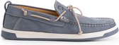 Travelin' Falmouth Dames - Leren Moccasins met veter - Bootschoenen - Instappers - Blauw Leer - Maat 36