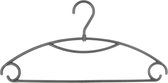 Set van 10x stuks kunststof kledinghangers grijs 41 x 20 cm - Kledingkast hangers/kleerhangers
