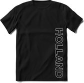 Nederland - Zilver - T-Shirt Heren / Dames  - Nederland / Holland / Koningsdag Souvenirs Cadeau Shirt - grappige Spreuken, Zinnen en Teksten. Maat L