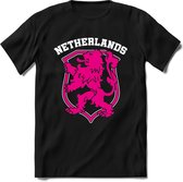 Nederland - Roze - T-Shirt Heren / Dames  - Nederland / Holland / Koningsdag Souvenirs Cadeau Shirt - grappige Spreuken, Zinnen en Teksten. Maat S