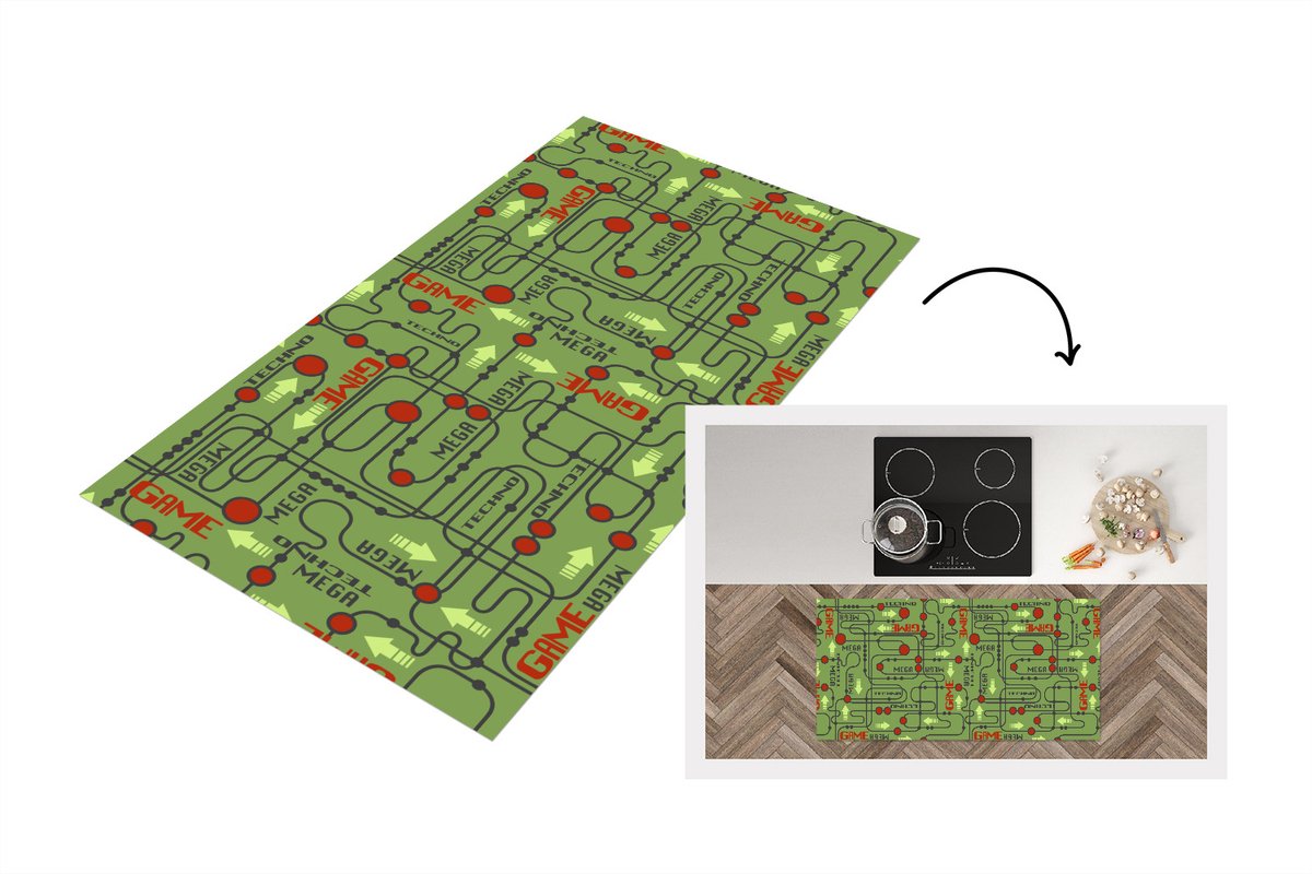 KitchenYeah Keukenloper - Loper keuken - Moederbord - Patronen - Quotes - Keukenloper vinyl multicolor, foto 7