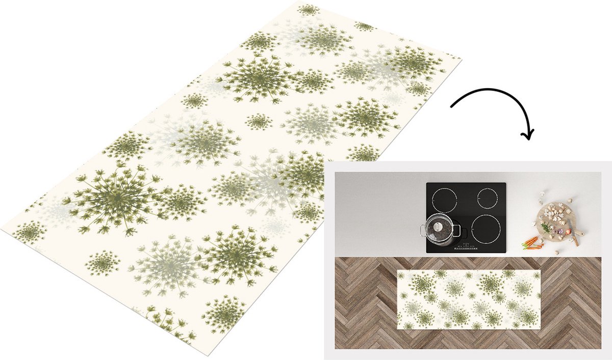 KitchenYeah Keukenloper - Loper keuken - Wildbloemen - Patronen - Zaden - Keukenloper vinyl Multicolor