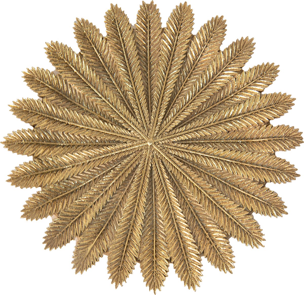 Decoratie schaal Ø 25x1 cm Goudkleurig Polyresin Takken