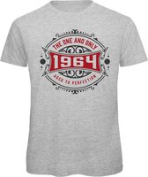 1964 The One And Only | Feest Kado T-Shirt Heren - Dames | Antraciet - Donker Rood | Perfect Verjaardag Cadeau Shirt | Grappige Spreuken - Zinnen - Teksten | Maat 3XL