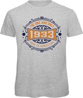 1933 The One And Only | Feest Kado T-Shirt Heren - Dames | Donker Blauw - Goud | Perfect Verjaardag Cadeau Shirt | Grappige Spreuken - Zinnen - Teksten | Maat M