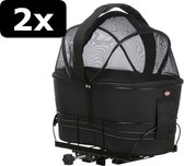 2x - FIETSMAND ACHTER ZWART 48X29X42CM