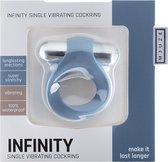 Infinity - Single Vibrating Cockring - Blue - Cock Rings blue