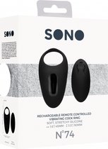 No. 74 - Remote Controlled Vibrating Cock Ring - Black - Cock Rings black