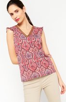 LOLALIZA T-shirt met paisleyprint - Fuchsia - Maat S