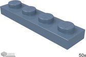LEGO Plaat 1x4, 3710 Zandblauw 50 stuks