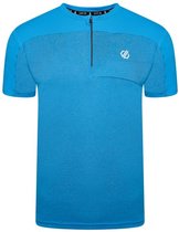 Het Dare2B Aces III T-shirt met halve rits - heren - lichtgewicht - Q-Wic Plus - Blauw