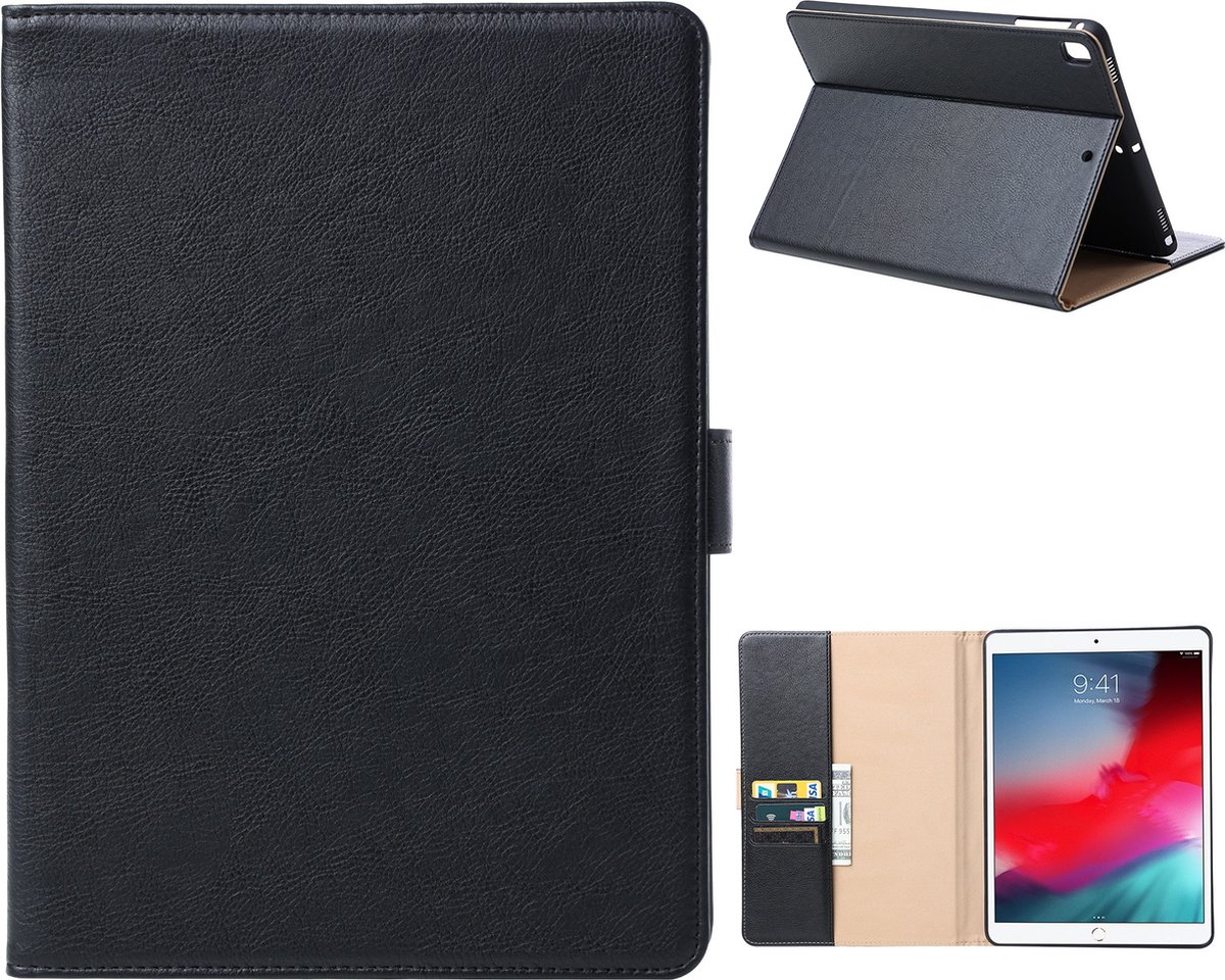 Luxe Tablet Hoes Geschikt voor iPad Hoes 5e, 6e, Air 1e, Air 2e Generatie - 9.7 inch (2017/2018) - Zwart