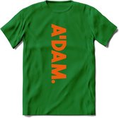 A'Dam Amsterdam T-Shirt | Souvenirs Holland Kleding | Dames / Heren / Unisex Koningsdag shirt | Grappig Nederland Fiets Land Cadeau | - Donker Groen - L
