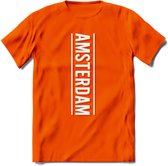 Amsterdam T-Shirt | Souvenirs Holland Kleding | Dames / Heren / Unisex Koningsdag shirt | Grappig Nederland Fiets Land Cadeau | - Oranje - 3XL