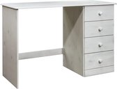 vidaXL Bureau met 4 lades 110x50x74 cm massief grenenhout