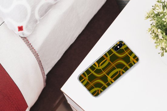 Telefoonhoesje Geschikt voor iPhone X hoesje - Jaren 70 - Retro - Groen - Siliconen Telefoonhoesje Telefoonhoesje
