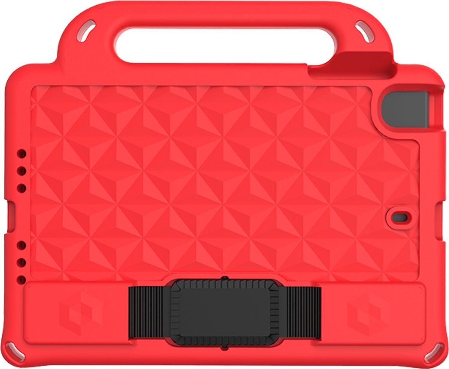 Mobigear Diamond Tablethoes geschikt voor Apple iPad Mini 6 (2021) Kinder Tablethoes met Handvat - Rood