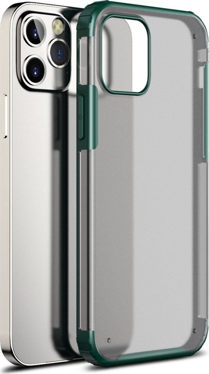 Mobigear Hoesje geschikt voor Apple iPhone 12 Pro Max Telefoonhoesje Hardcase | Mobigear Shockproof Backcover | Schokbestendig iPhone 12 Pro Max Telefoonhoesje | Anti Shock Proof - Groen