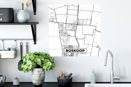 Affiche Carte - Boskoop - Carte - Plan de la ville - 50x50 cm