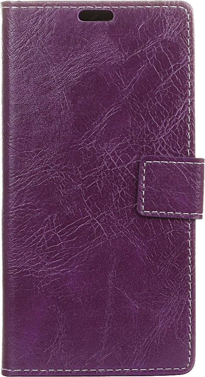 Mobigear Telefoonhoesje geschikt voor Xiaomi Mi 8 SE Hoesje | Mobigear Basic Bookcase Portemonnee | Pasjeshouder voor 3 Pasjes | Telefoonhoesje voor Pinpas / OV Kaart / Rijbewijs - Paars
