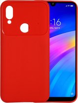 Mobigear Hoesje geschikt voor Xiaomi Redmi 7 Telefoonhoesje Flexibel TPU | Mobigear Color Backcover | Redmi 7 Case | Back Cover - Rood