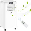 HOMCOM Mobiele airconditioner airconditioner 4 modi afstandsbediening 24u timer ABS wit 823-013V90