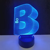 3D LED Lamp - Letter Met Naam - Bo