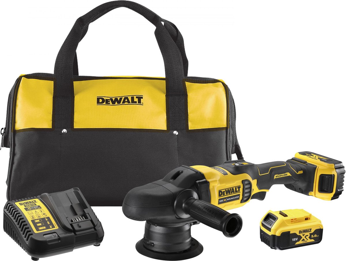 DeWALT DCM848P2 Accu polijstmachine (excentrisch) 125mm 18V XR 5.0Ah in tas