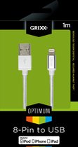 Apple iPhone/iPAD/Airpods Lightning - USB kabel / wit - 1 meter -Grix