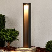 Lucande - LED buitenlamp - 1licht - Aluminium, polycarbonaat - H: 65 cm - grafietgrijs, wit - Inclusief lichtbron