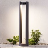 Lucande - LED buitenlamp - 1licht - Drukgegoten aluminium, glas - H: 80 cm - grafietgrijs - Inclusief lichtbron
