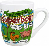 feestmok Superboer 325 ml keramiek wit