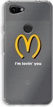 Case Company® - Google Pixel 3a hoesje - I'm lovin' you - Soft Cover Telefoonhoesje - Bescherming aan alle Kanten en Schermrand