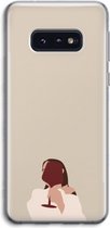 Case Company® - Samsung Galaxy S10e hoesje - I drink wine - Soft Cover Telefoonhoesje - Bescherming aan alle Kanten en Schermrand