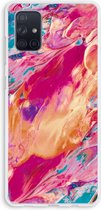 Case Company® - Samsung Galaxy A71 hoesje - Pastel Echoes - Soft Cover Telefoonhoesje - Bescherming aan alle Kanten en Schermrand