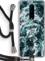 Case Company® - OnePlus 8 hoesje met Koord - Zee golf - Telefoonhoesje met Zwart Koord - Bescherming aan alle Kanten en Over de Schermrand
