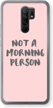 Case Company® - Xiaomi Redmi 9 hoesje - Morning person - Soft Cover Telefoonhoesje - Bescherming aan alle Kanten en Schermrand