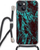 Case Company® - iPhone 13 mini hoesje met Koord - Ice Age - Telefoonhoesje met Zwart Koord - Extra Bescherming aan alle Kanten en Over de Schermrand