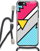 Case Company® - iPhone 8 hoesje met Koord - Pop Art #3 - Telefoonhoesje met Zwart Koord - Extra Bescherming aan alle Kanten en Over de Schermrand