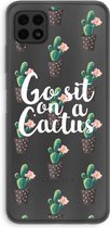 Case Company® - Samsung Galaxy A22 4G hoesje - Cactus quote - Soft Cover Telefoonhoesje - Bescherming aan alle Kanten en Schermrand