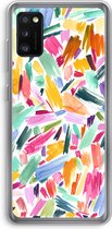Case Company® - Samsung Galaxy A41 hoesje - Watercolor Brushstrokes - Soft Cover Telefoonhoesje - Bescherming aan alle Kanten en Schermrand