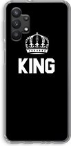 Case Company® - Samsung Galaxy A32 5G hoesje - King zwart - Soft Cover Telefoonhoesje - Bescherming aan alle Kanten en Schermrand