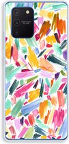 Case Company® - Samsung Galaxy Note 10 Lite hoesje - Watercolor Brushstrokes - Soft Cover Telefoonhoesje - Bescherming aan alle Kanten en Schermrand