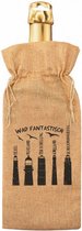 flescadeauverpakking Wadden jute 42 cm bruin