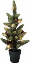 kunstkerstboom led 22 x 45 cm groen/warm wit